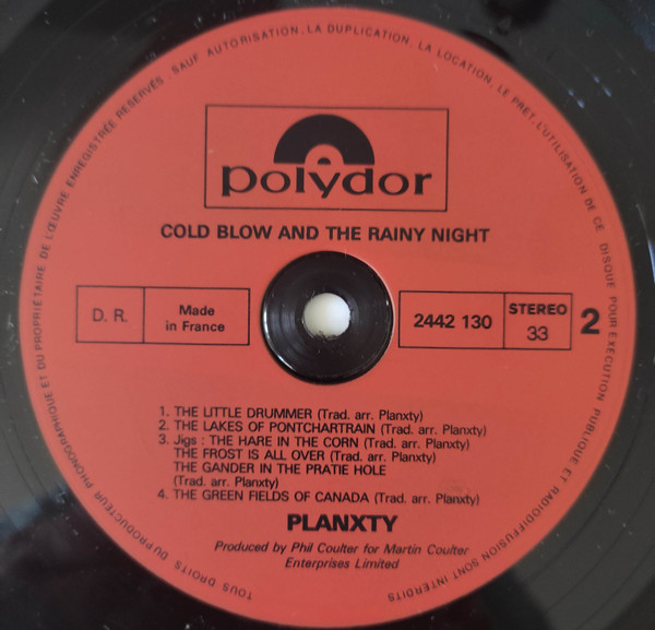 Planxty - Cold Blow And The Rainy Night | Polydor (2442 130) - 4