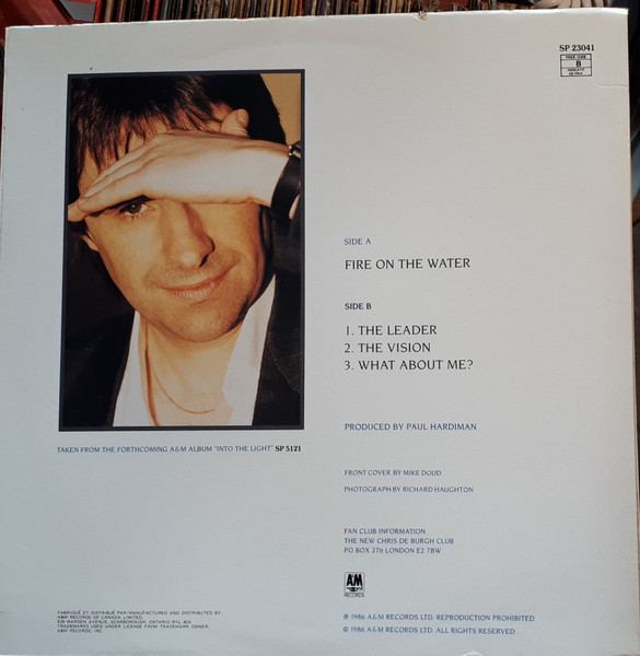 Chris de Burgh - Fire On The Water [Vinyl] | A&M Records (SP 23041) - 2