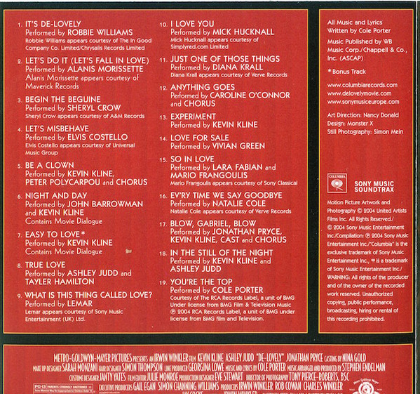 Various - De-Lovely - Music From The Motion Picture | Columbia (COL 517334 2) - 2