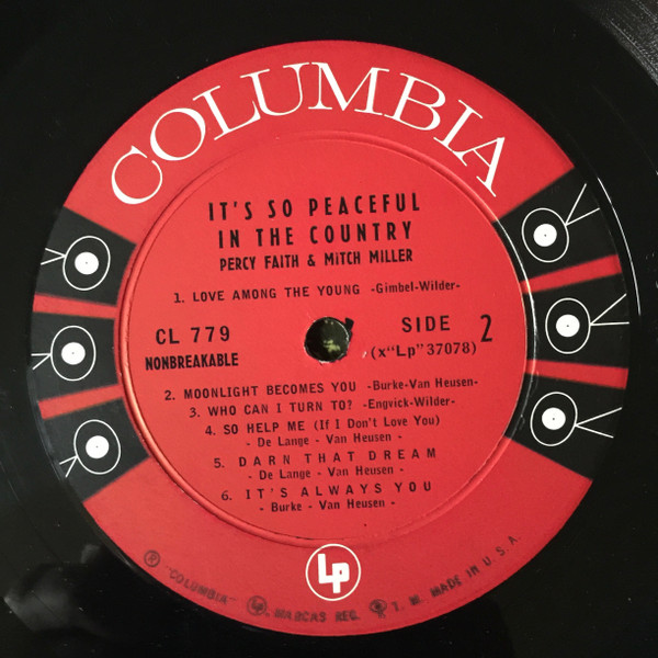Percy Faith And Mitch Miller - It's So Peaceful In The Country | Columbia (CL 779) - 4