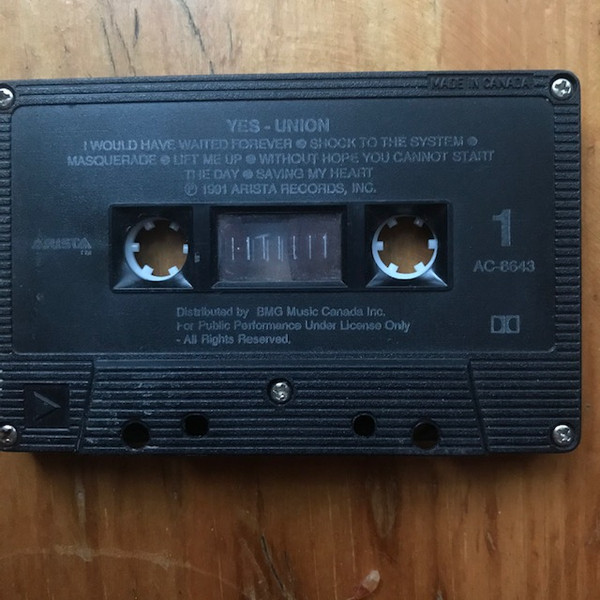 Yes - Union [Cassette] | Arista (AC-8643) - 4