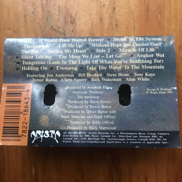 Yes - Union [Cassette] | Arista (AC-8643) - 3