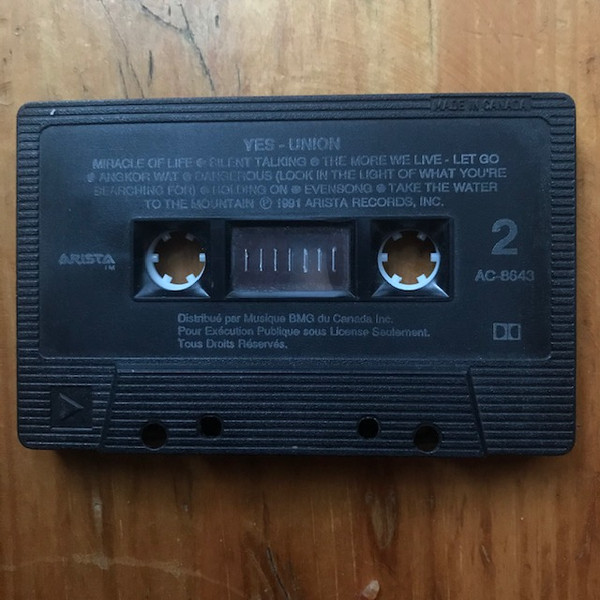 Yes - Union [Cassette] | Arista (AC-8643) - 5
