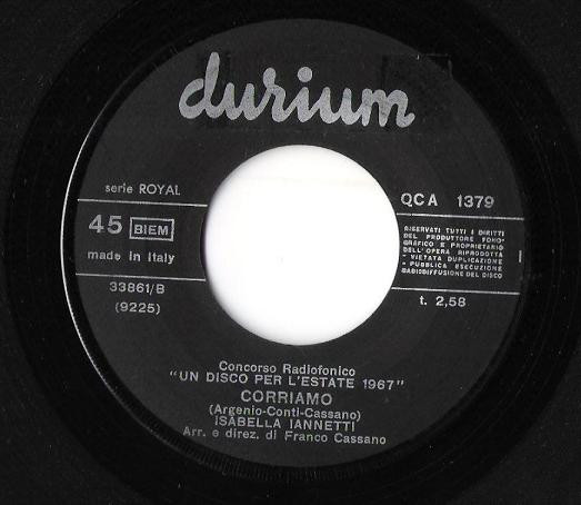 Isabella Iannetti - Corriamo | Durium (QC A 1379) - 3