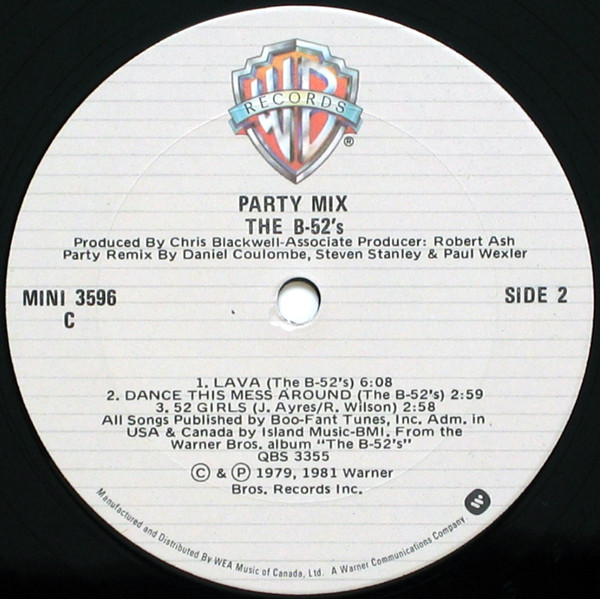 The B-52's - Party Mix! | Warner Bros. Records (MINI 3596) - 4