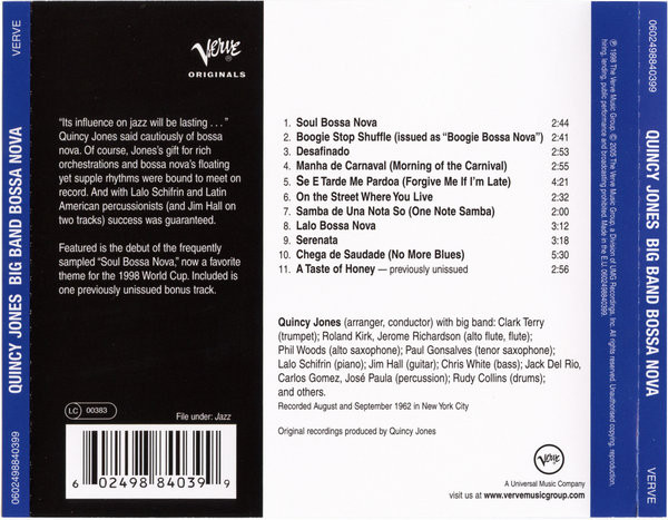 Quincy Jones And His Orchestra - Big Band Bossa Nova | Mercury (SR-60751) - 2 Quincy Jones And His Orchestra - Big Band Bossa Nova | Mercury (SR-60751) - 2