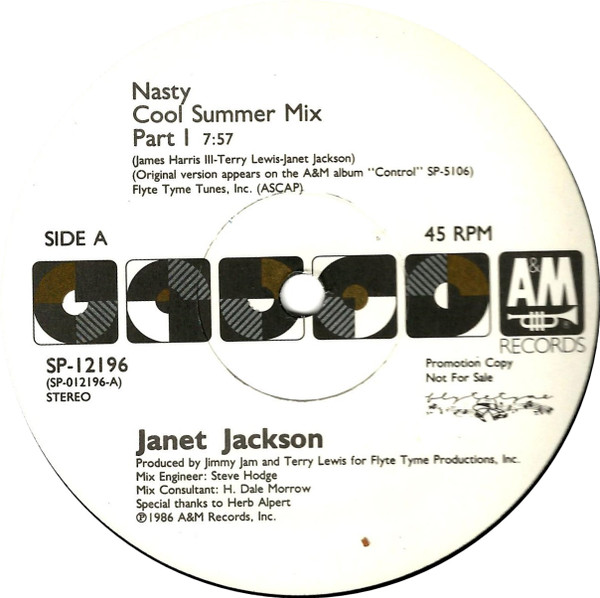 Janet Jackson - Nasty | A&M Records (SP-12196) - 2 Janet Jackson - Nasty | A&M Records (SP-12196) - 2