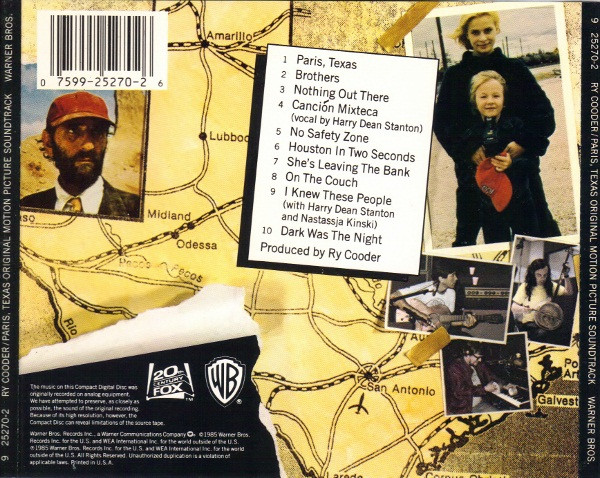 Ry Cooder - Paris, Texas (Original Motion Picture Soundtrack) | Warner Bros. Records (9 25270-2) - 2 Ry Cooder - Paris, Texas (Original Motion Picture Soundtrack) | Warner Bros. Records (9 25270-2) - 2