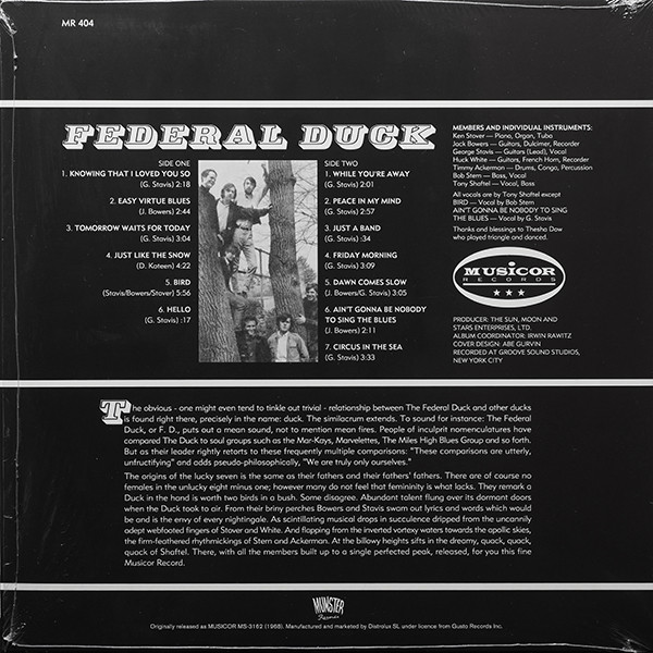 Federal Duck - Federal Duck | Munster Records (MR 404)