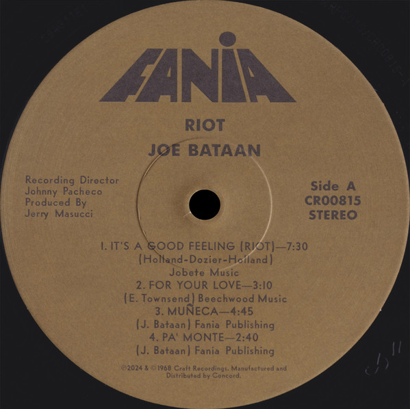 Joe Bataan - Riot! | Fania Records (CR00815) - 3