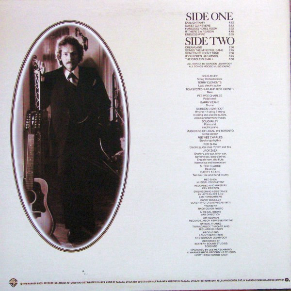 Gordon Lightfoot - Endless Wire | Warner Bros. Records (KBS 3149) - 2