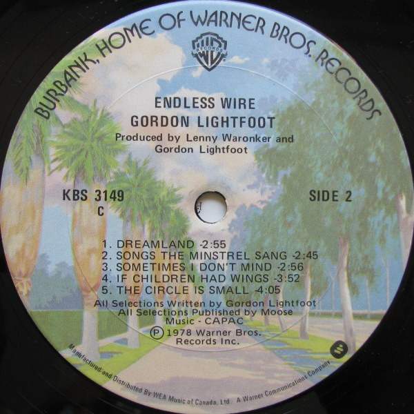 Gordon Lightfoot - Endless Wire | Warner Bros. Records (KBS 3149) - 4