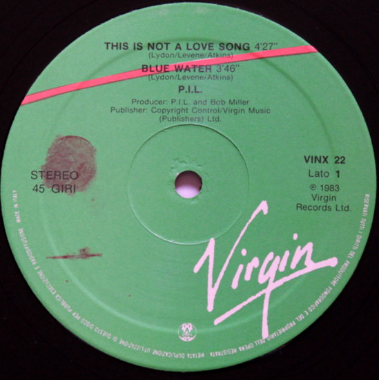 Public Image Limited - This Is Not A Love Song | Virgin (VINX 22) - 4 Public Image Limited - This Is Not A Love Song | Virgin (VINX 22) - 4