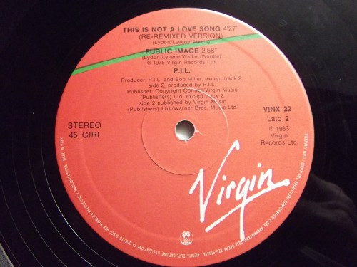 Public Image Limited - This Is Not A Love Song | Virgin (VINX 22) - 3 Public Image Limited - This Is Not A Love Song | Virgin (VINX 22) - 3