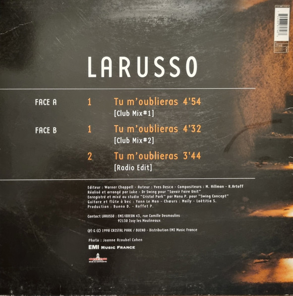Larusso - Tu M'oublieras | EMI (7243 886 174 6 8) - 2