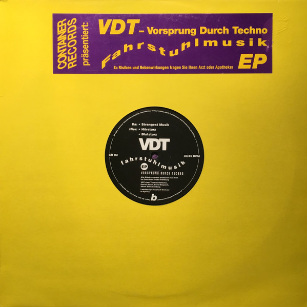 VDT - Fahrstuhlmusik EP | Container Records Hamburg (CR 03) - main