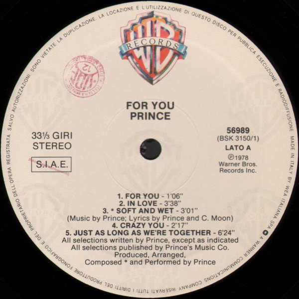 Prince - For You | Warner Bros. Records (56 989) - 3