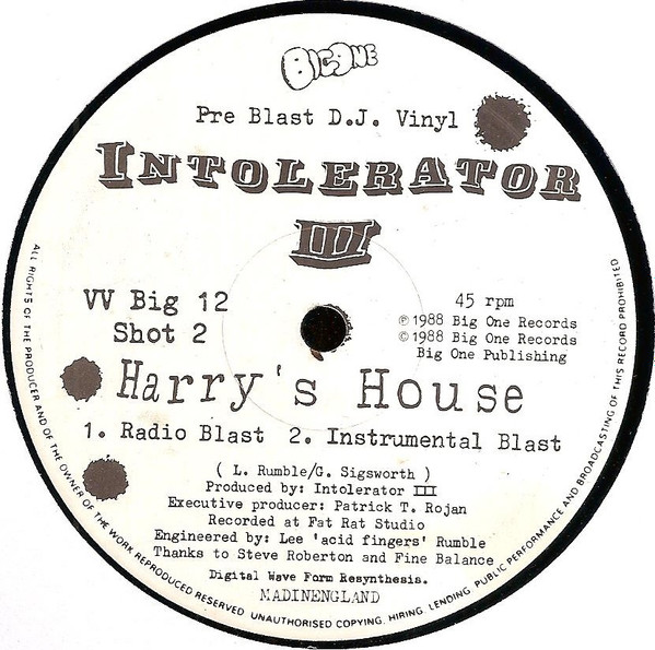 Intolerator III - Harry's House | Big One Records (VV Big 12) - 2 Intolerator III - Harry's House | Big One Records (VV Big 12) - 2