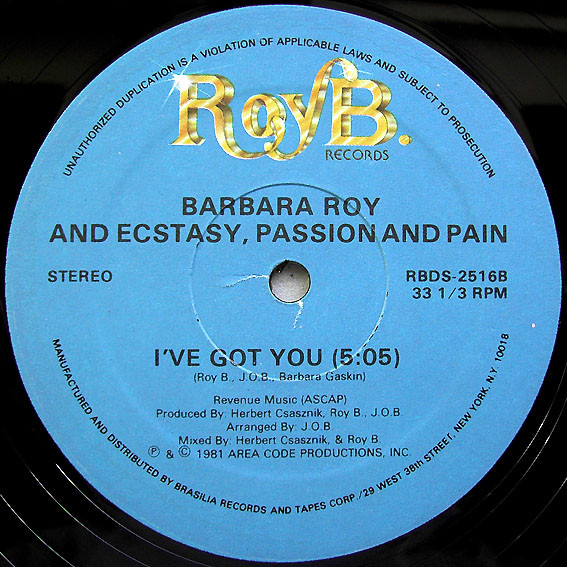 Barbara Roy And Ecstasy, Passion & Pain - If You Want Me | Roy B. Records (RBDS-2516) - 2 Barbara Roy And Ecstasy, Passion & Pain - If You Want Me | Roy B. Records (RBDS-2516) - 2