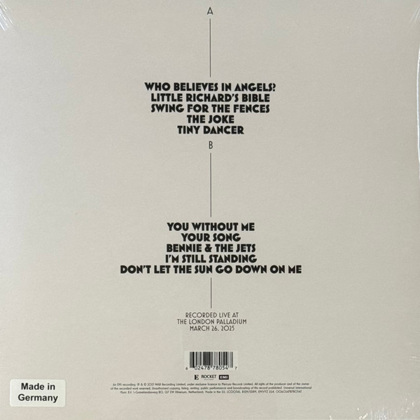 Elton John & Brandi Carlile - Who Believes In Angels? Live At The London Palladium | EMI (EMIVYZ 2124) - 2