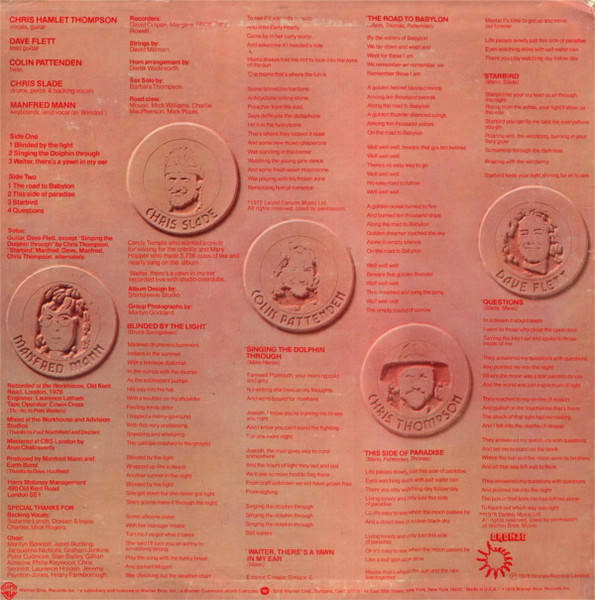 Manfred Mann's Earth Band - The Roaring Silence [Vinyl] | Warner Bros. Records (BS 2965) - 2