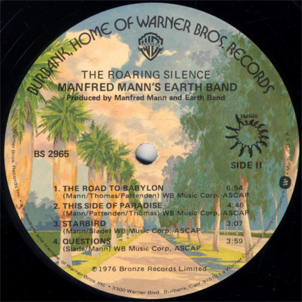 Manfred Mann's Earth Band - The Roaring Silence [Vinyl] | Warner Bros. Records (BS 2965) - 4