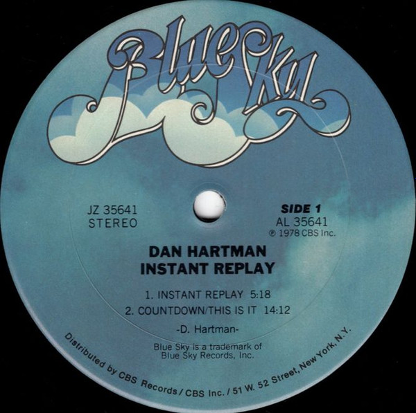 Dan Hartman - Instant Replay | Blue Sky (JZ 35641) - 3