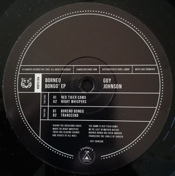 Guy Johnson - Borneo Bongo' EP | Cahoots Records (HOOTS104) - 2 Guy Johnson - Borneo Bongo' EP | Cahoots Records (HOOTS104) - 2