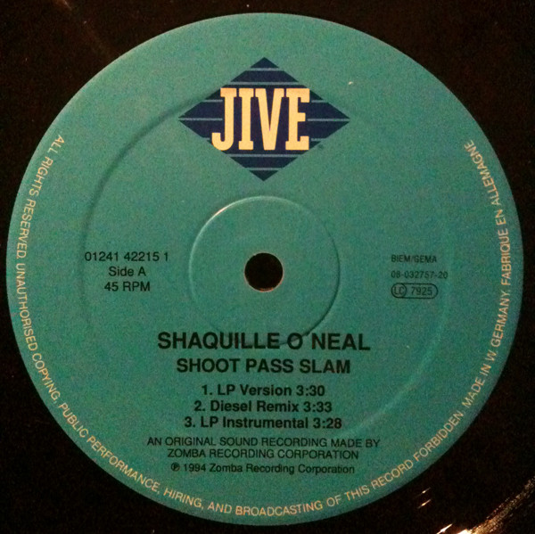 Shaquille O'Neal - Shoot Pass Slam | Jive (01241-42215-1) - main Shaquille O'Neal - Shoot Pass Slam | Jive (01241-42215-1) - main