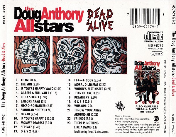 Doug Anthony All Stars - Dead & Alive CD | EastWest (4509 94179-2) - 2 Doug Anthony All Stars - Dead & Alive CD | EastWest (4509 94179-2) - 2