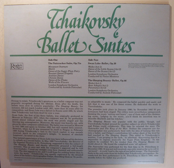 Pyotr Ilyich Tchaikovsky , London Symphony Orchestra - Ballet Suites | Reader's Digest (RDS 8051) - 2