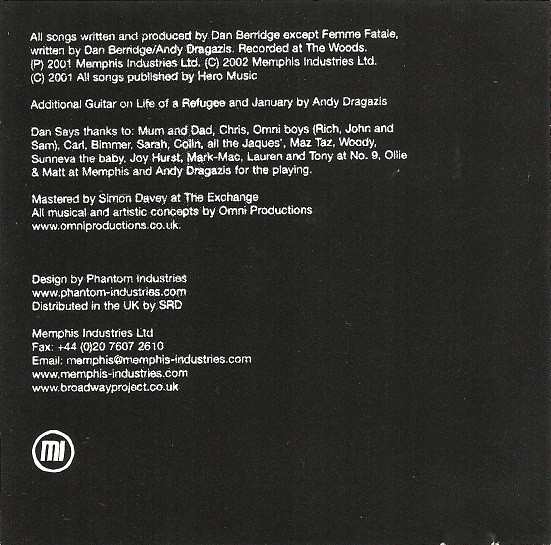 Broadway Project - Compassion | Memphis Industries (MI014CD2) - 4 Broadway Project - Compassion | Memphis Industries (MI014CD2) - 4