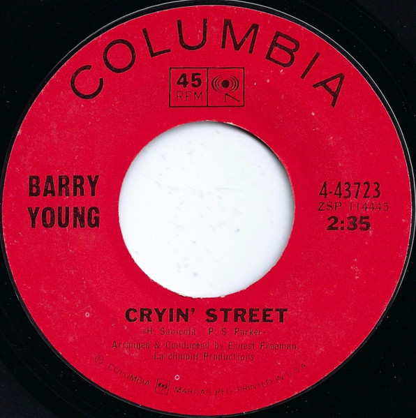 Barry Young - Cryin' Street | Columbia (4-43723) - main Barry Young - Cryin' Street | Columbia (4-43723) - main