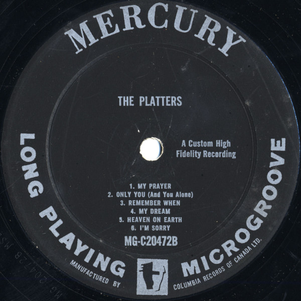 The Platters - Encore Of Golden Hits | Mercury (MG-C20472) - 4 The Platters - Encore Of Golden Hits | Mercury (MG-C20472) - 4