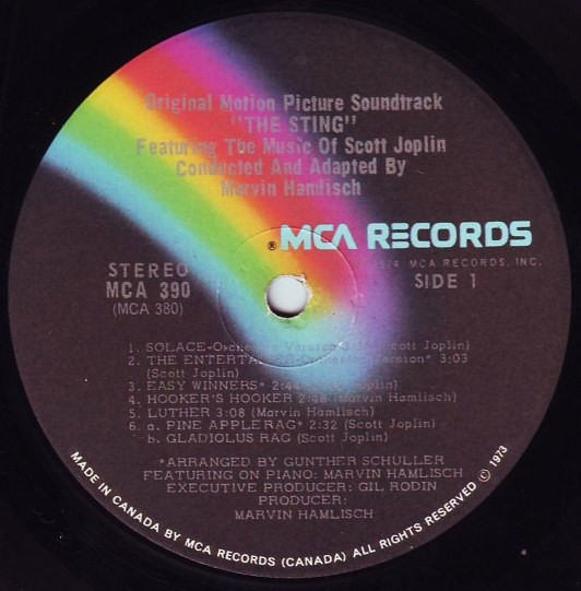 Marvin Hamlisch - The Sting (Original Motion Picture Soundtrack) | MCA Records (MCA-390) - 2 Marvin Hamlisch - The Sting (Original Motion Picture Soundtrack) | MCA Records (MCA-390) - 2