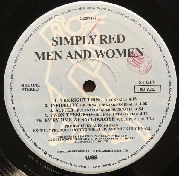 Simply Red - Men And Women | WEA (242071-1) - 2 Simply Red - Men And Women | WEA (242071-1) - 2