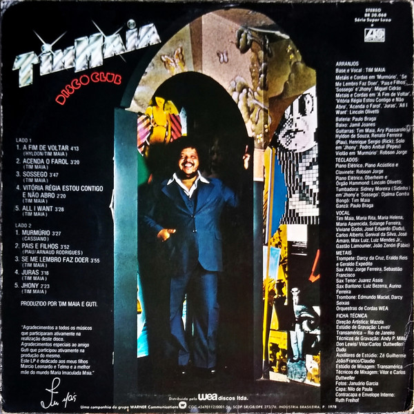 Tim Maia - Disco Club | Atlantic (BR 30.068) - 2