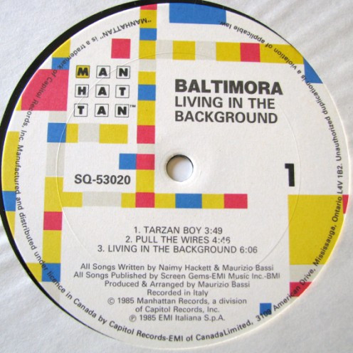 Baltimora - Living In The Background | Manhattan Records (SQ-53020) - 3 Baltimora - Living In The Background | Manhattan Records (SQ-53020) - 3