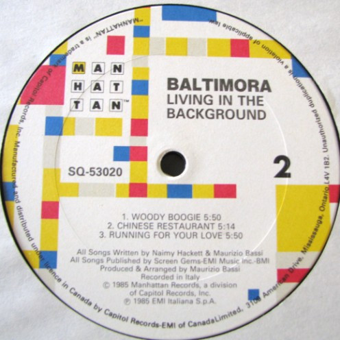 Baltimora - Living In The Background | Manhattan Records (SQ-53020) - 4 Baltimora - Living In The Background | Manhattan Records (SQ-53020) - 4