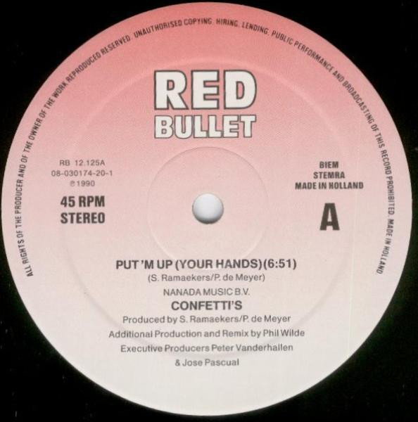 Confetti's - Put'm Up (Your Hands) | Red Bullet (RB 12.125)