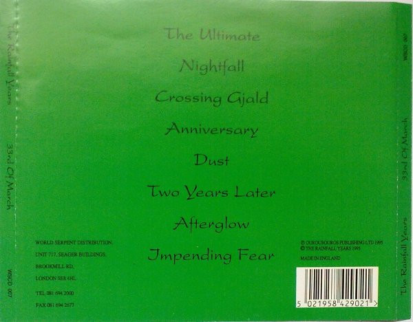 The Rainfall Years - 33rd Of March | World Serpent (WSCD 007) - 2