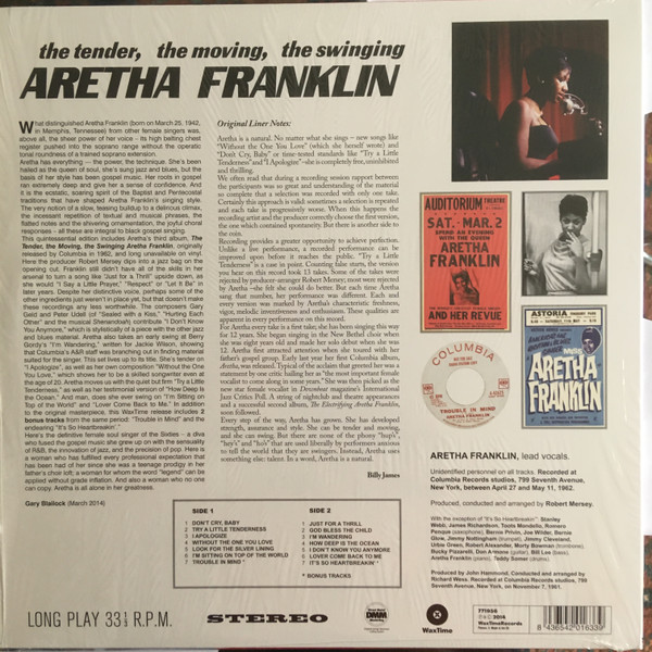 Aretha Franklin - The Tender, The Moving, The Swinging Aretha Franklin | WaxTime (771956) - 2