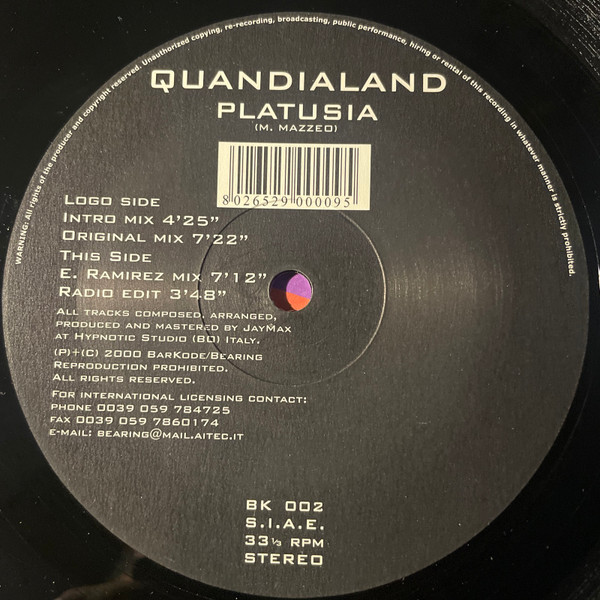Quandialand - Platusia | Barkode (BK 002) - 4 Quandialand - Platusia | Barkode (BK 002) - 4