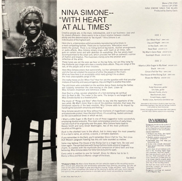 Nina Simone - Nina Simone Sings The Blues | Speakers Corner Records (LSP-3789) - 2 Nina Simone - Nina Simone Sings The Blues | Speakers Corner Records (LSP-3789) - 2