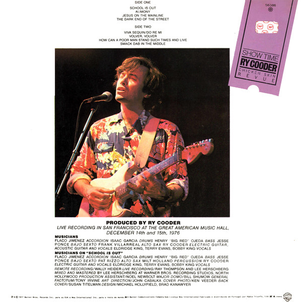 Ry Cooder - Show Time (Chicken Skin Revue) | Warner Bros. Records (56386) - 2 Ry Cooder - Show Time (Chicken Skin Revue) | Warner Bros. Records (56386) - 2