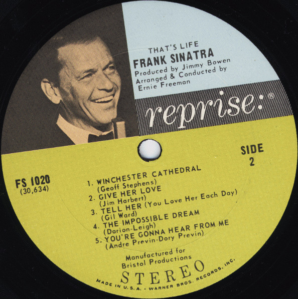 Frank Sinatra - That's Life | Reprise Records (FS-1020) - 4 Frank Sinatra - That's Life | Reprise Records (FS-1020) - 4