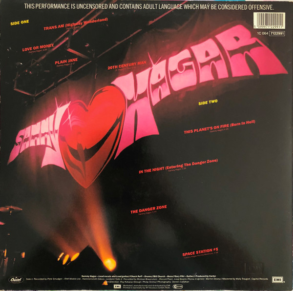 Sammy Hagar - Sammy Hagar Live | Capitol Records (1C 064 7122991) - 2 Sammy Hagar - Sammy Hagar Live | Capitol Records (1C 064 7122991) - 2