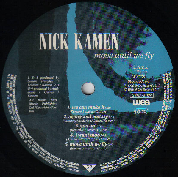 Nick Kamen - Move Until We Fly | WEA (WX338) - 2