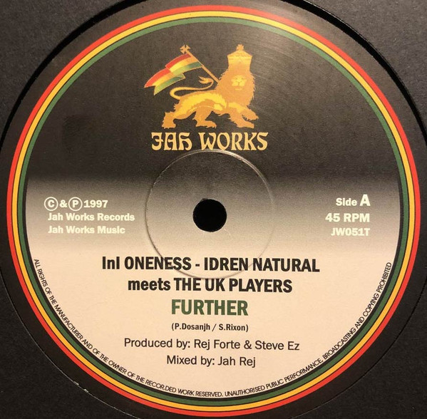 InI Oneness , Idren Natural Meets The UK Players - Further | Jah Works (JW051T)