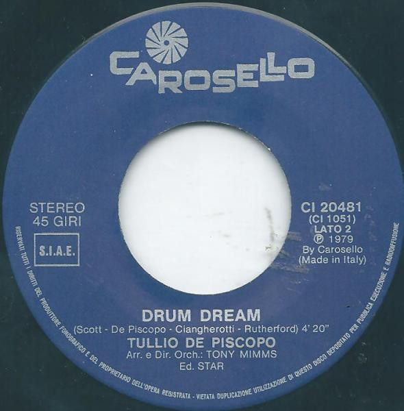 Tullio De Piscopo - Gabbie / Drum Dream | Carosello (CI 20481) - 4